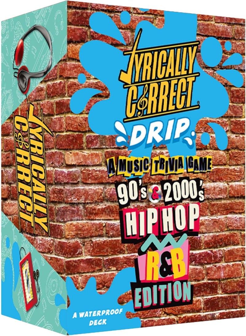Lyrically Correct Store OG Waterproof 90s & 2000s Hip Hop and R&B Trivia Card Game – Durable, Splash-Proof Party for Adults, Travel, Outdoor Fun, Camping, Family Game Night - Image 1